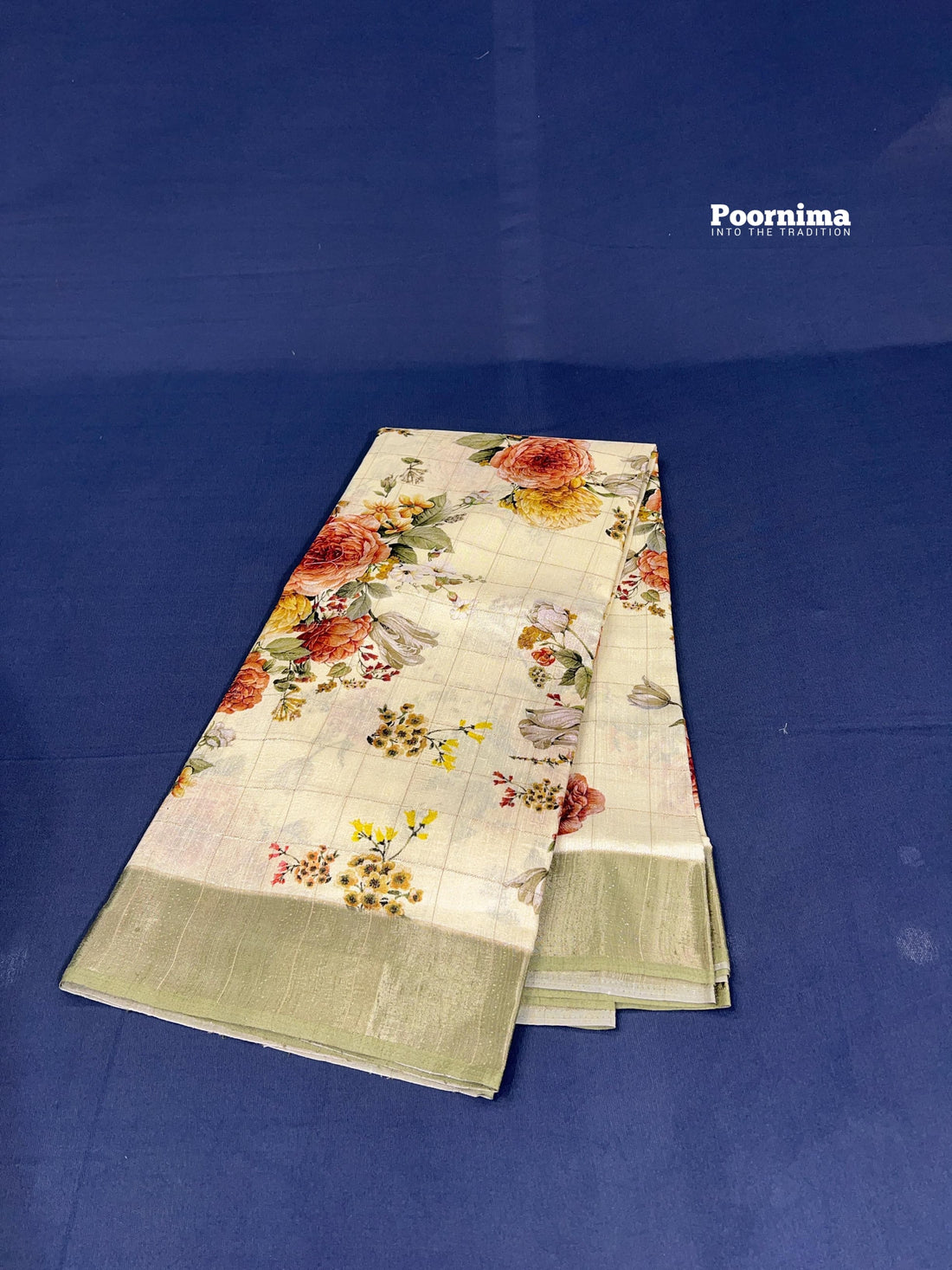 THUUSER WITH YELLOW SHADE WITH CHECKS AND FLOWES DESIGN