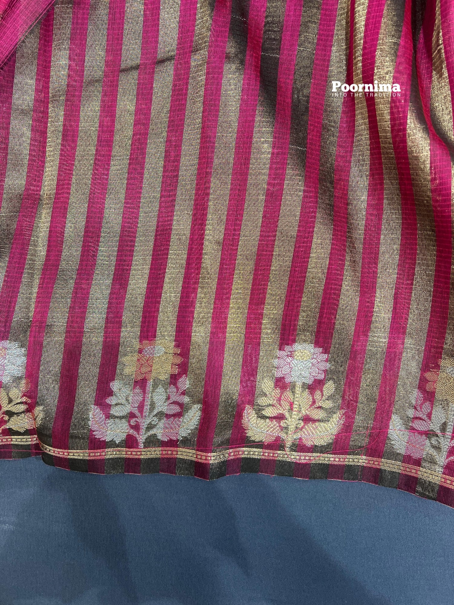 SILK BY COOTAN AND NICE RANI PINK COLOUR COMBINATION ALLOVER SAREE GOLD BUTTES