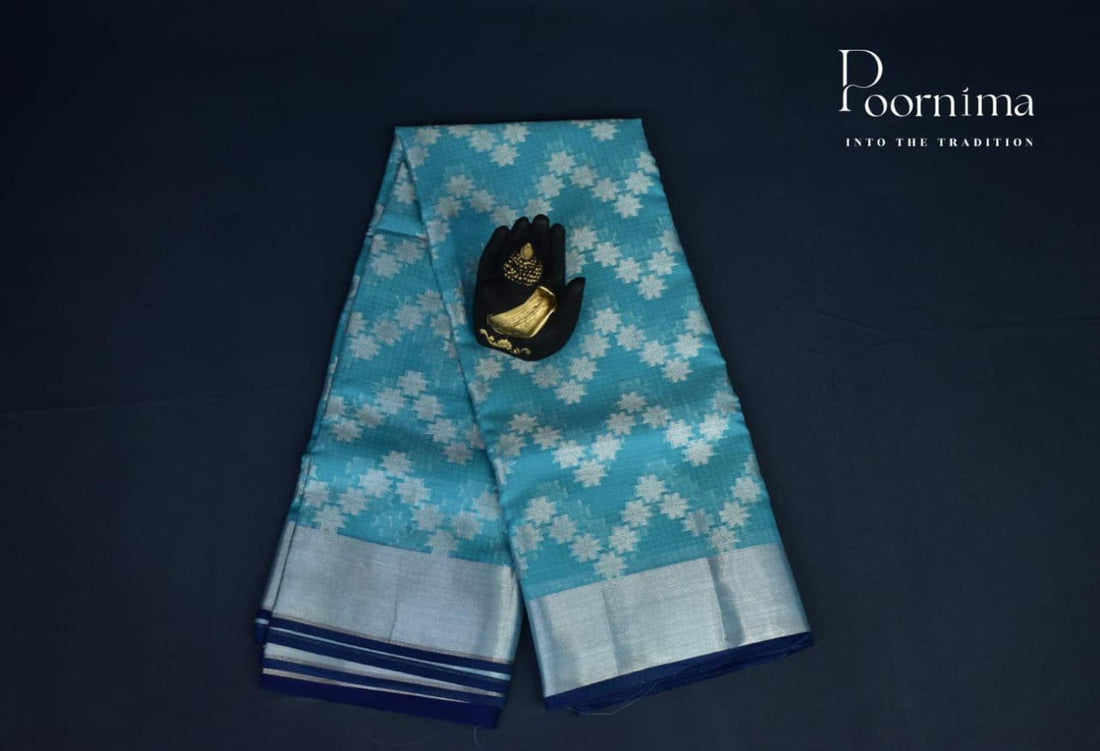 KOTA SAREE WITH BLUE COLOUR