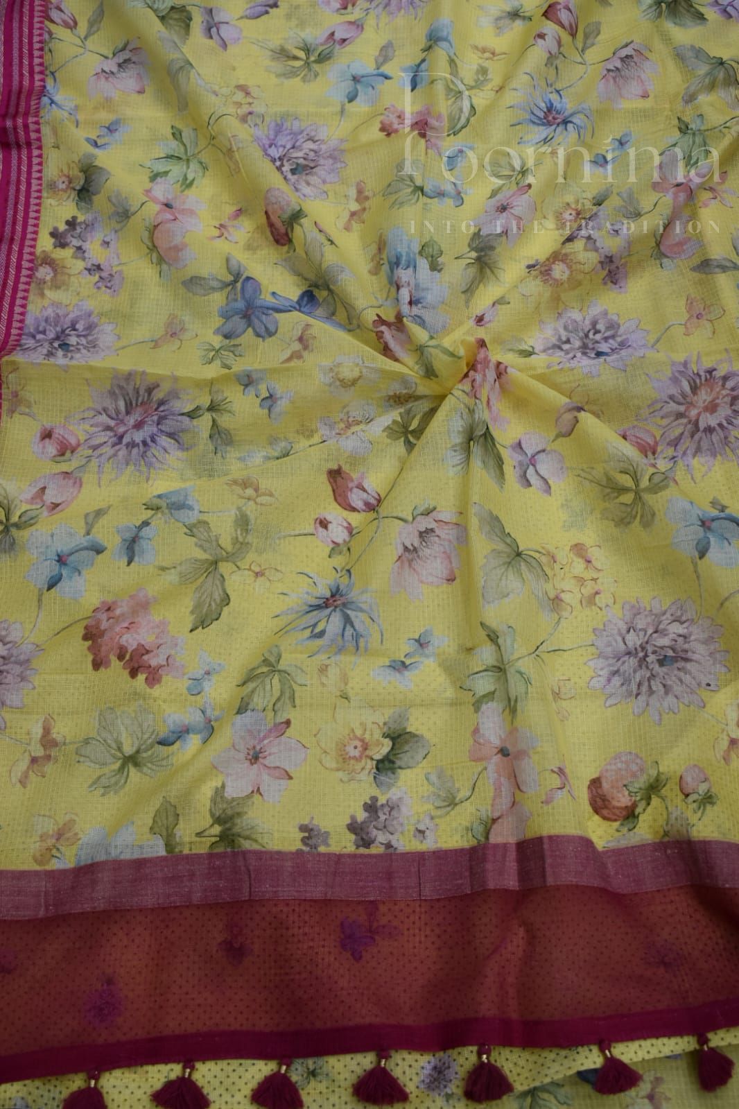 YELLOW- KOTA VIDARBHA BORDER SAREE