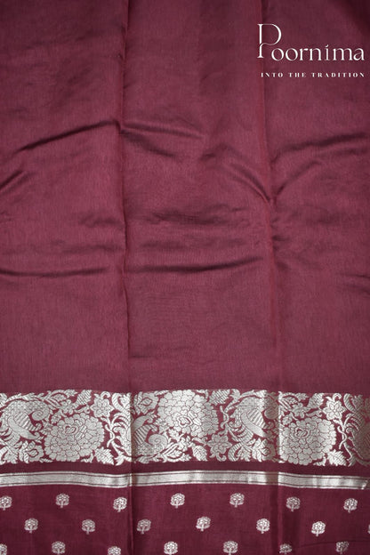 LIGHT ORANGE- PURE BANARASI APPLIQUE WORK SAREE