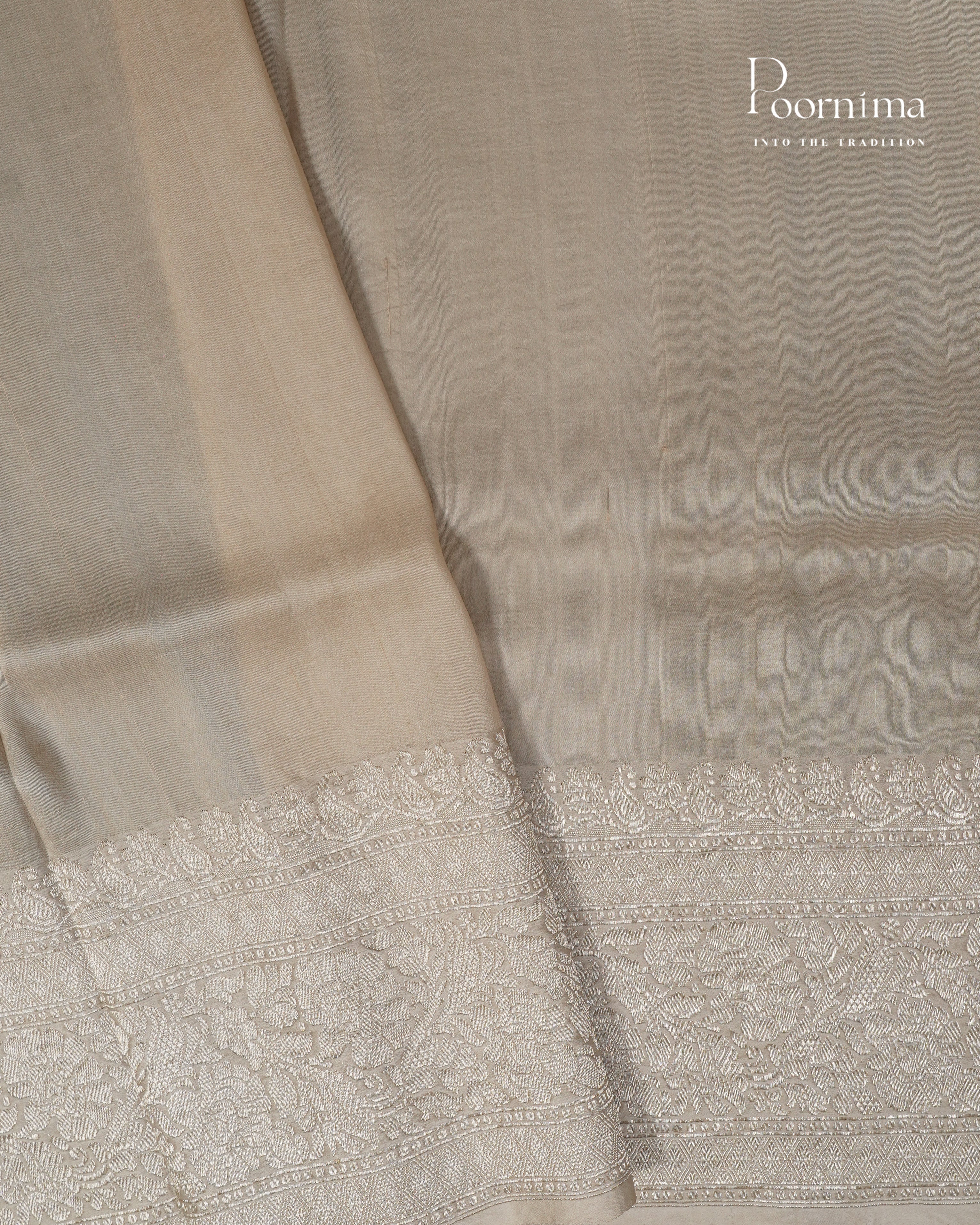 LIGHT GREY - PURE KATAN PATTU SAREE