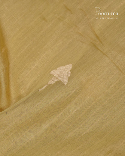 YELLOW - CHANDERI TISSUE SAREE WITH WOVEN BUTTI ALL OVER