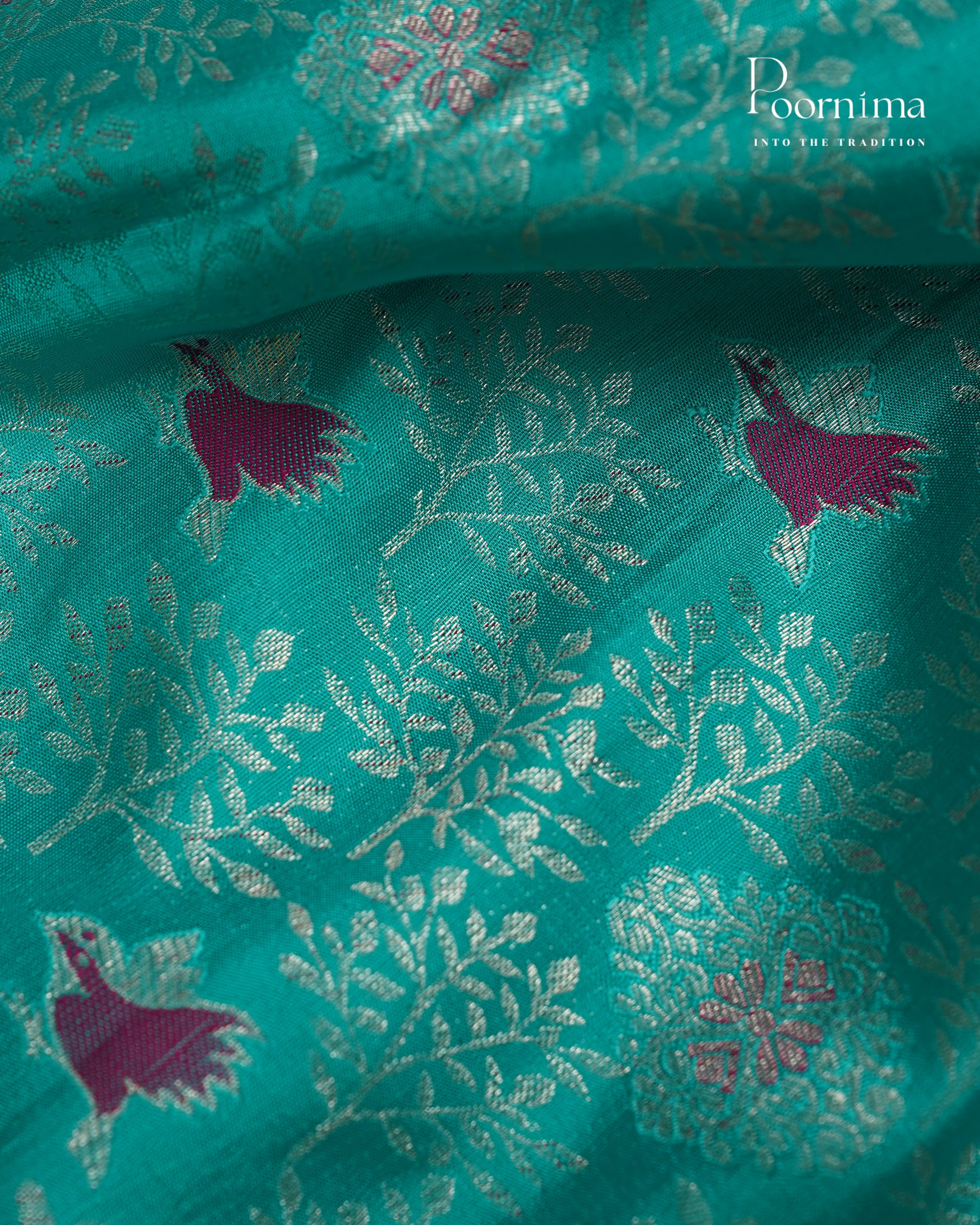 PURE KANJIVARAM SILK SAREE IN BLUE AND PINK COMBINATION WITH ALLOVER MEENAKARI ZARI WOVEN