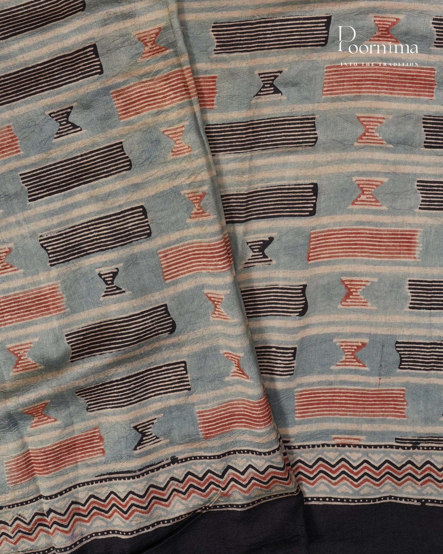 GICHA TUSSAR WITH BANDINI DYEING IN RED COLOUR