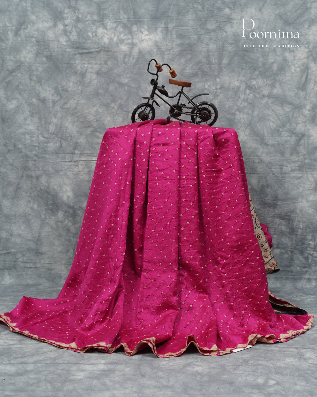 GICHA TUSSAR WITH BANDINI DYING IN PINK COLOUR