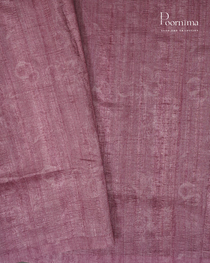 PINK - SEMI TUSSAR SAREE WITH ALLOVER DIGITAL PRINTS AND FOIL PRINTS