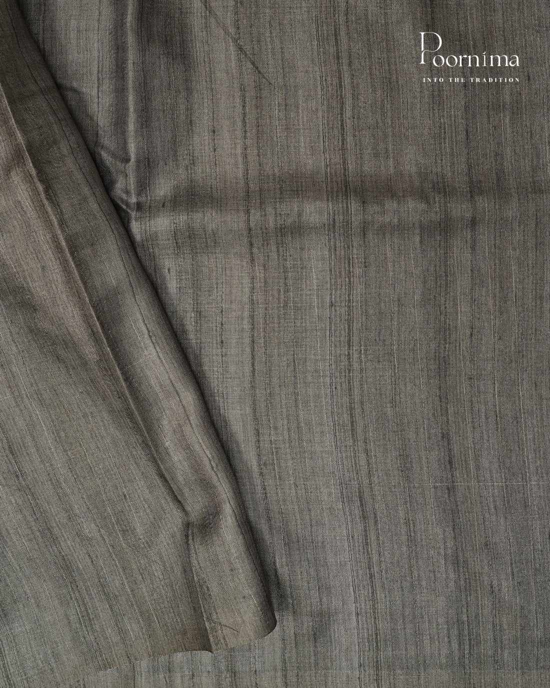 GREY &amp; BEIGE - SEMI BENARASI TUSSAR SAREE WITH ALLOVER PRINTS