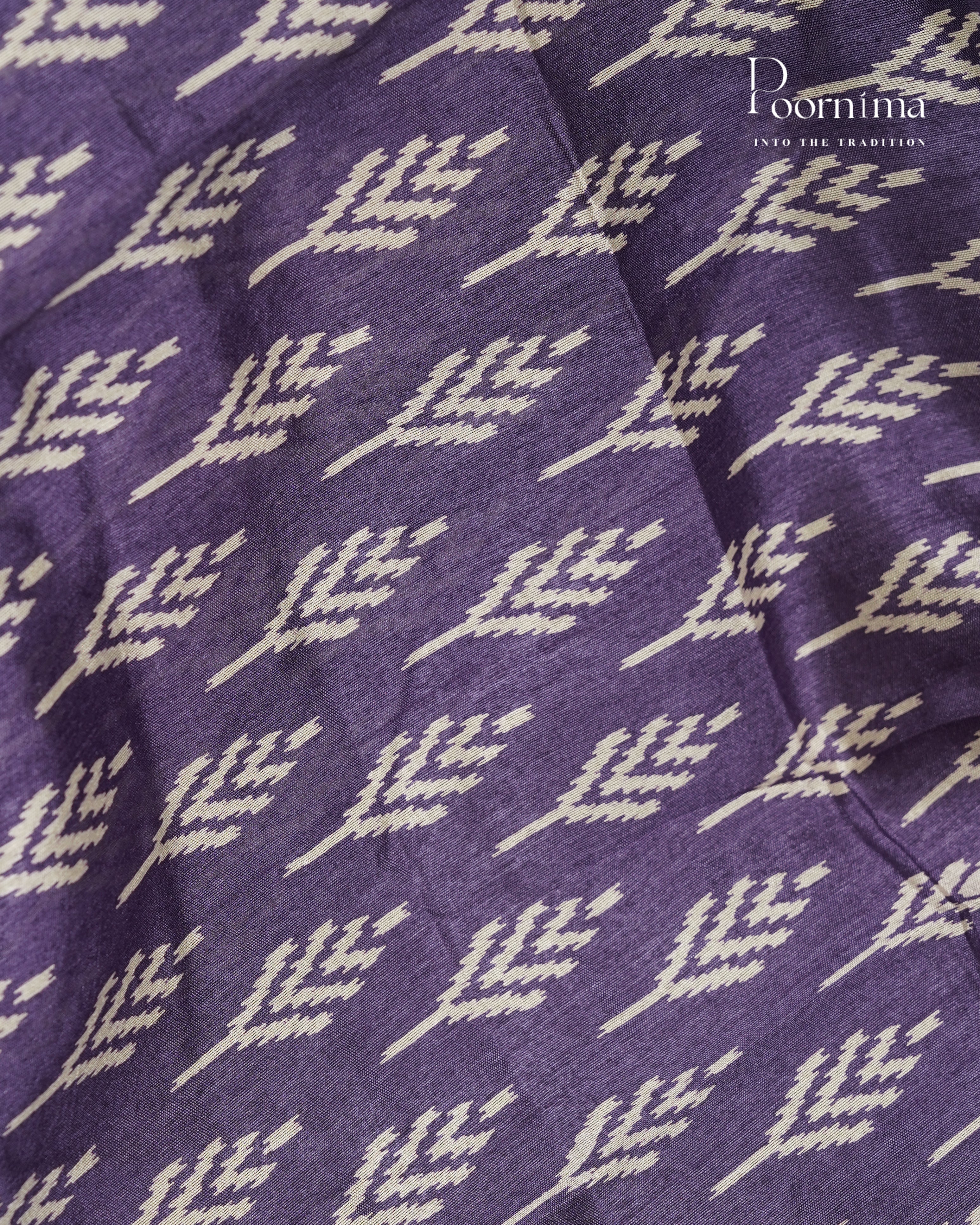 LAVENDER -  CHANDERI COTTON SAREE WITH ALLOVER PRINTS AND ZARI WOVEN BORDER