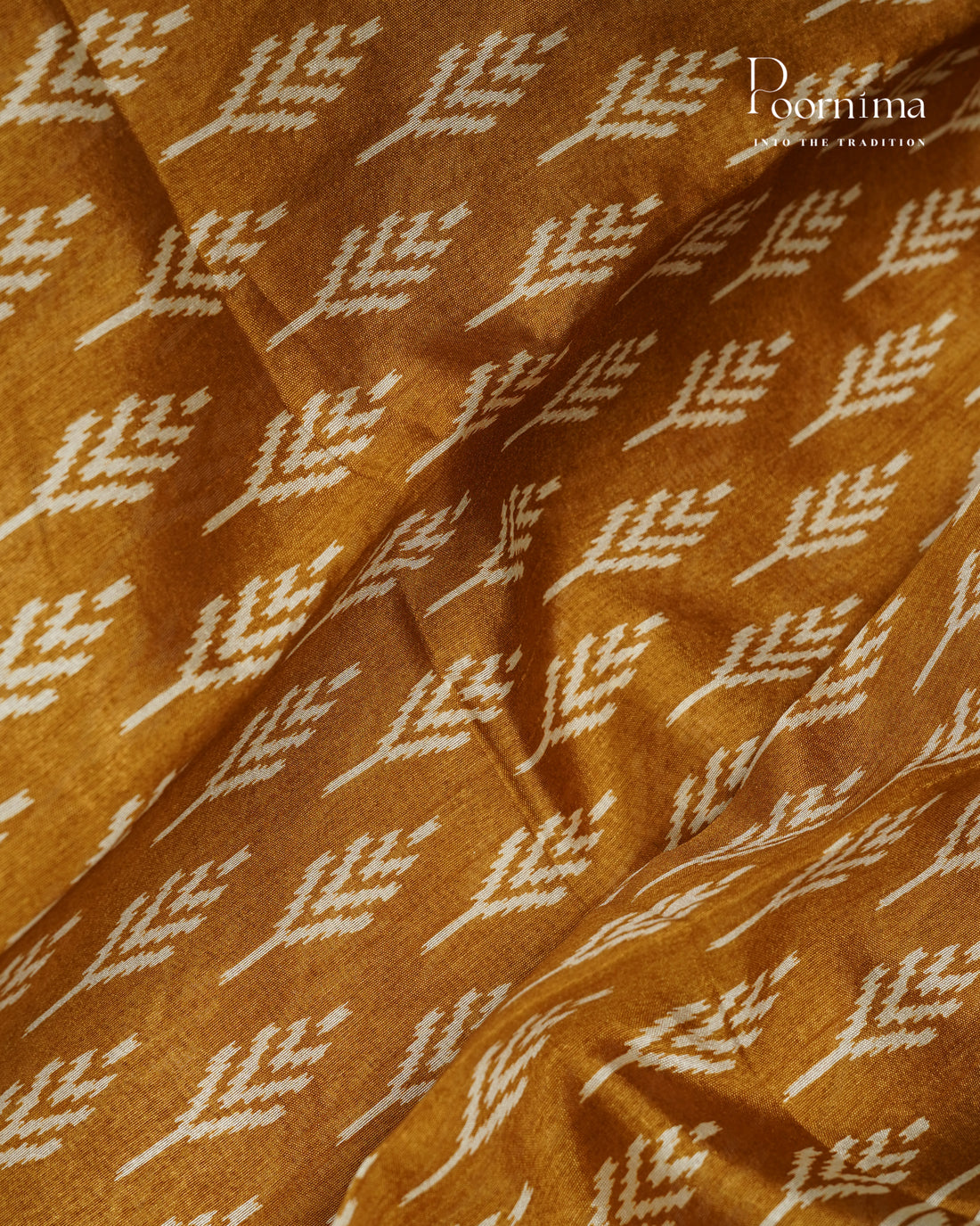 YELLOW -  CHANDERI COTTON SAREE WITH ALLOVER PRINTS AND ZARI WOVEN BORDER