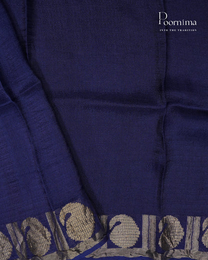 JUTE GEORGETTE SAREE WITH ALLOVER TIE-DYE DESIGN AND GOLD ZARI BORDER