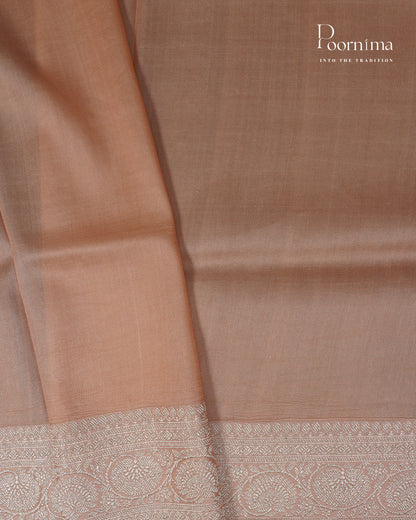 PURE KATAN PATTU SAREE - PEACH COLOUR