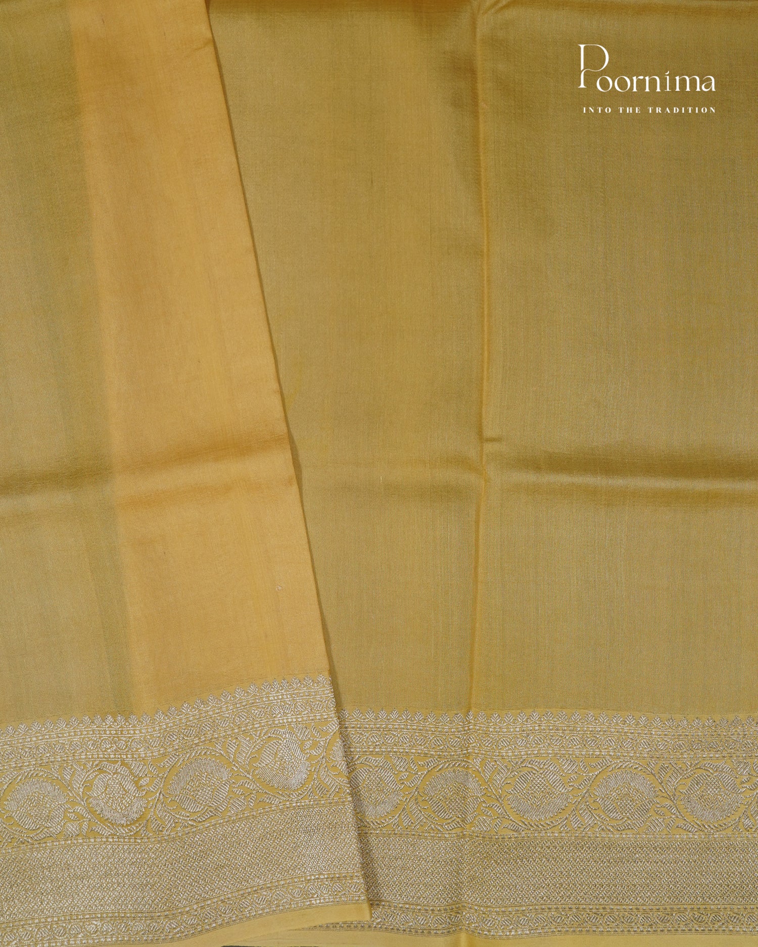 PURE KATAN PATTU SAREE - LEMON YELLOW